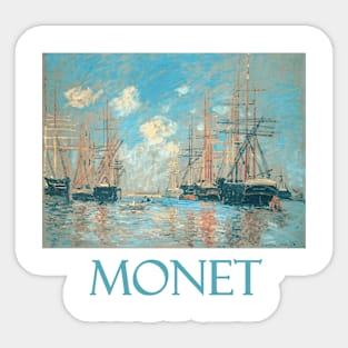The Sea, Port in Amsterdam (1874) by Claude Monet Sticker